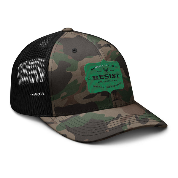 Renegade Public Resist Camouflage trucker hat