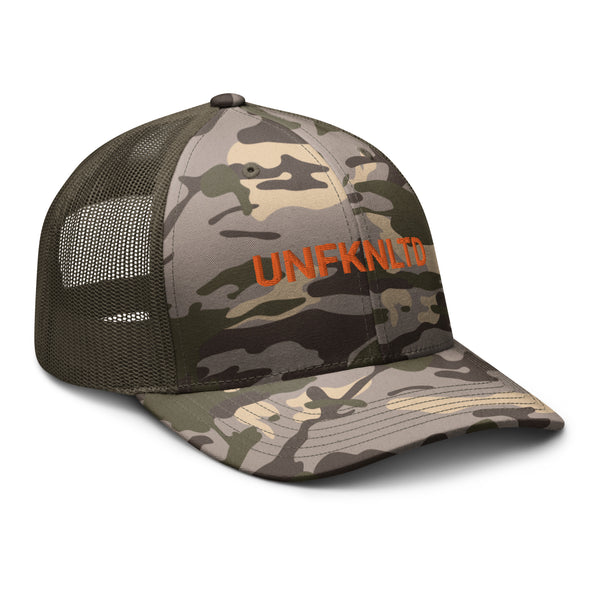 UNFKNLTD Camouflage trucker hat