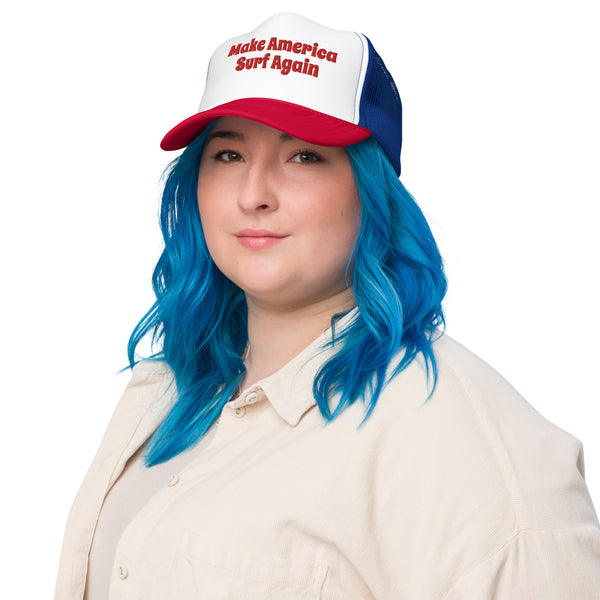 Make America Surf Again Foam trucker hat